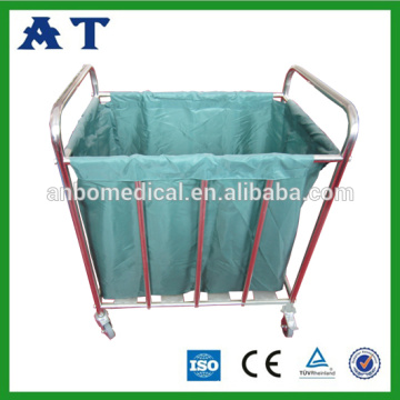 Acier inoxydable Quadrate cleaning hotel Linen Trolley panier ménager